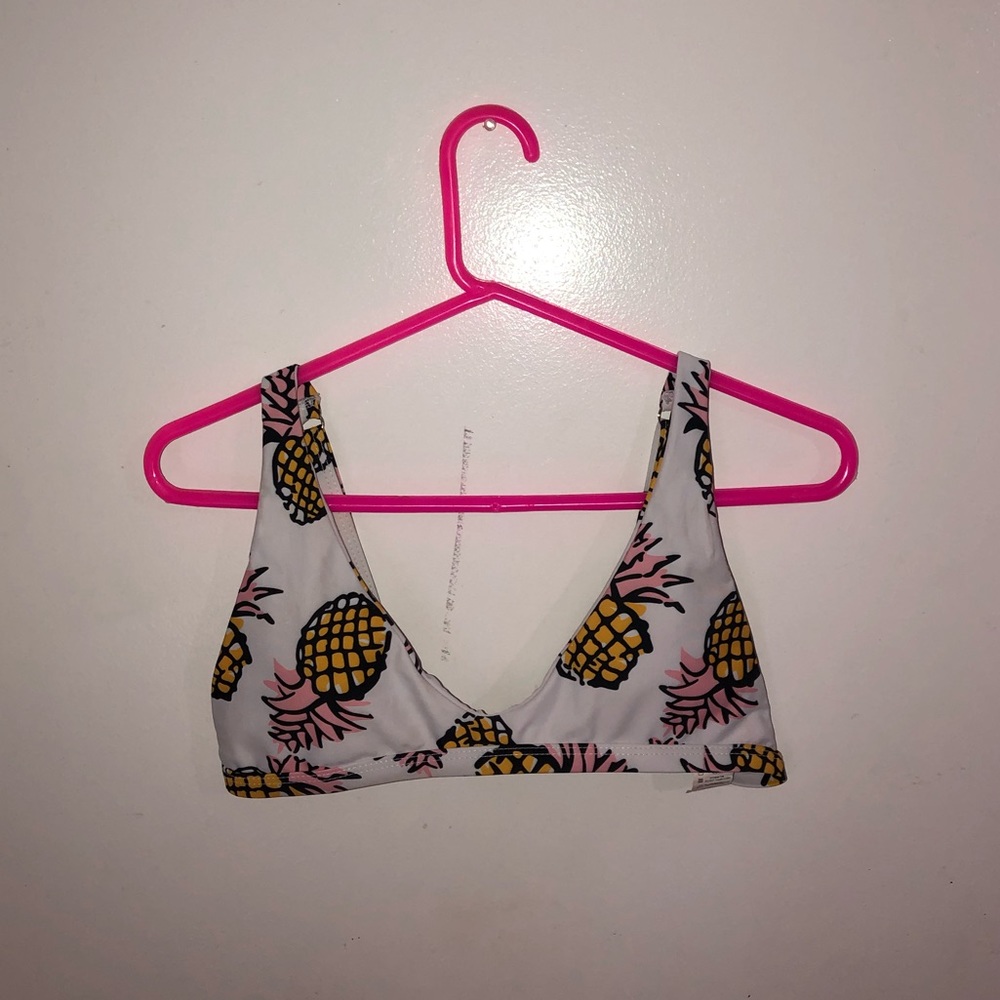 Pineapple print bikini top